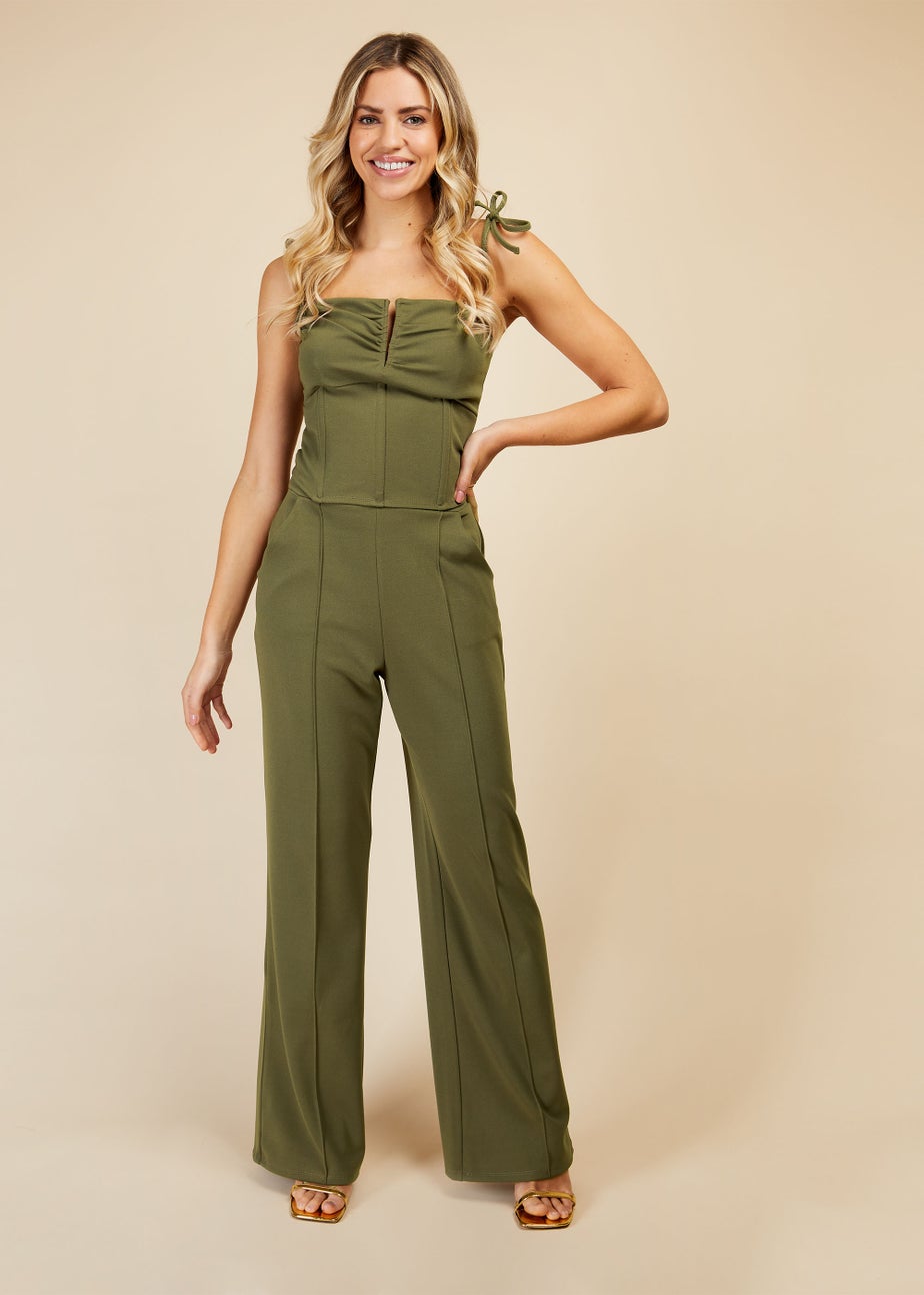 Girls on Film by Dani Dyer Khaki Co-Ord Bralette Top