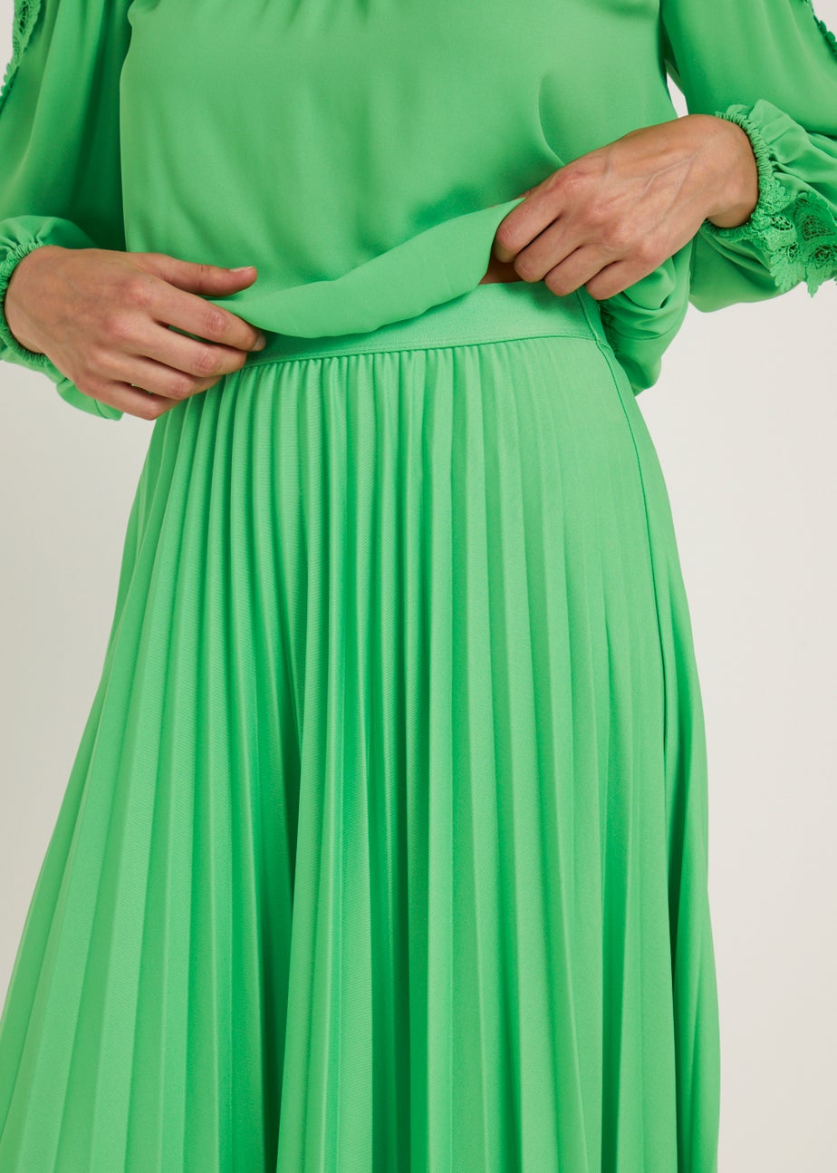 Et Vous Green Pleated Co-Ord Skirt