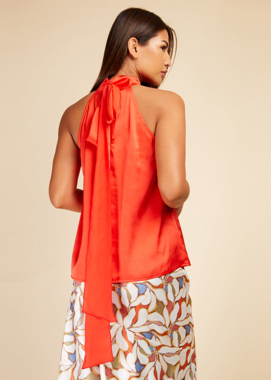 Little Mistress Red Tie Back Top