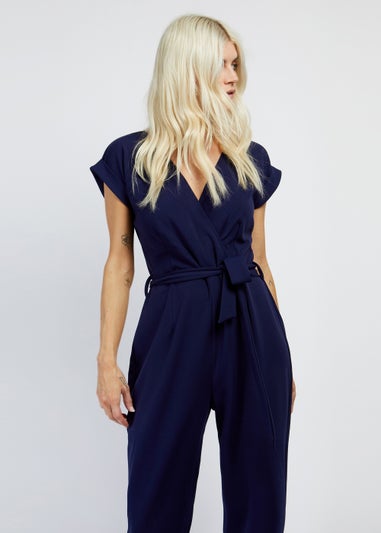 Girls on Film by Dani Dyer Navy Scuba Crepe Jumpsuit