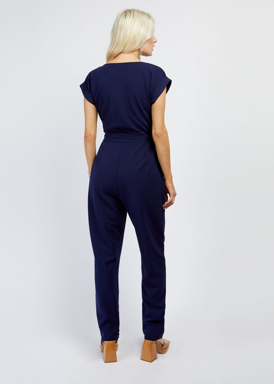 Girls on Film by Dani Dyer Navy Scuba Crepe Jumpsuit