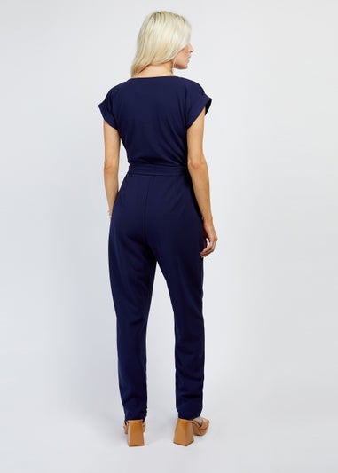 Girls on Film by Dani Dyer Navy Scuba Crepe Jumpsuit