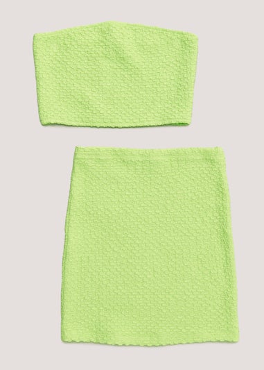 Girls Candy Couture Lime Top & Skirt Set (9-16yrs)