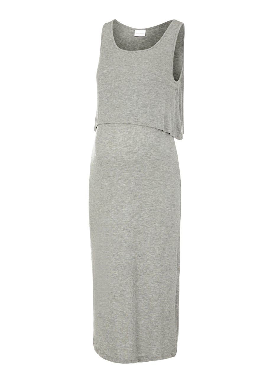 Mamalicious Maternity Grey Midi Dress