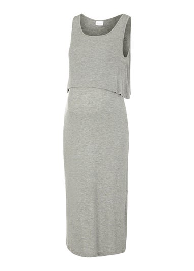 Mamalicious Maternity Grey Midi Dress
