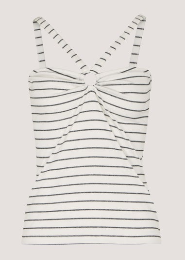 White Stripe Halter Neck Boob Tube