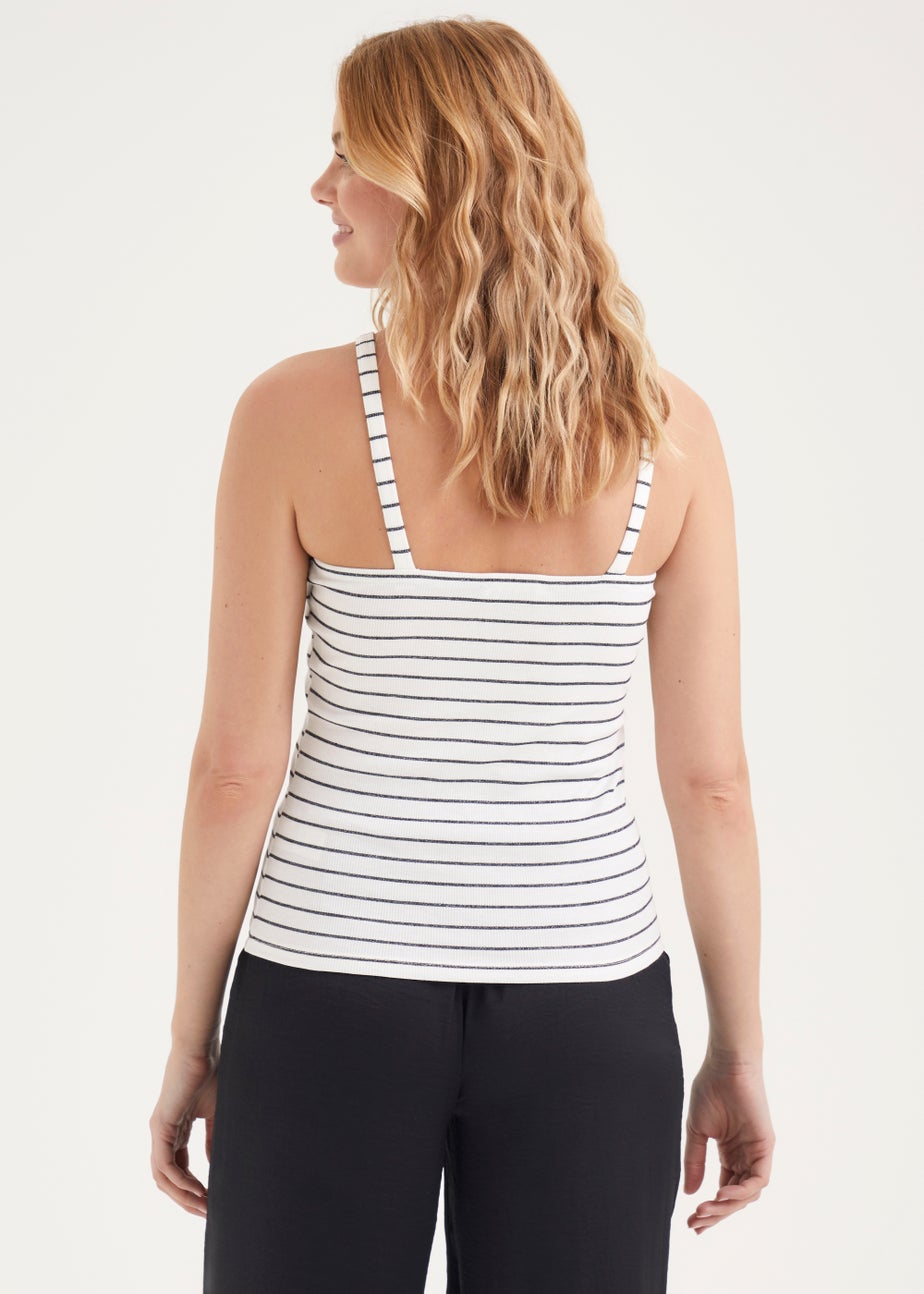 White Stripe Halter Neck Boob Tube