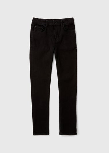 Boys Black Stretch Skinny Jeans (4-16yrs)