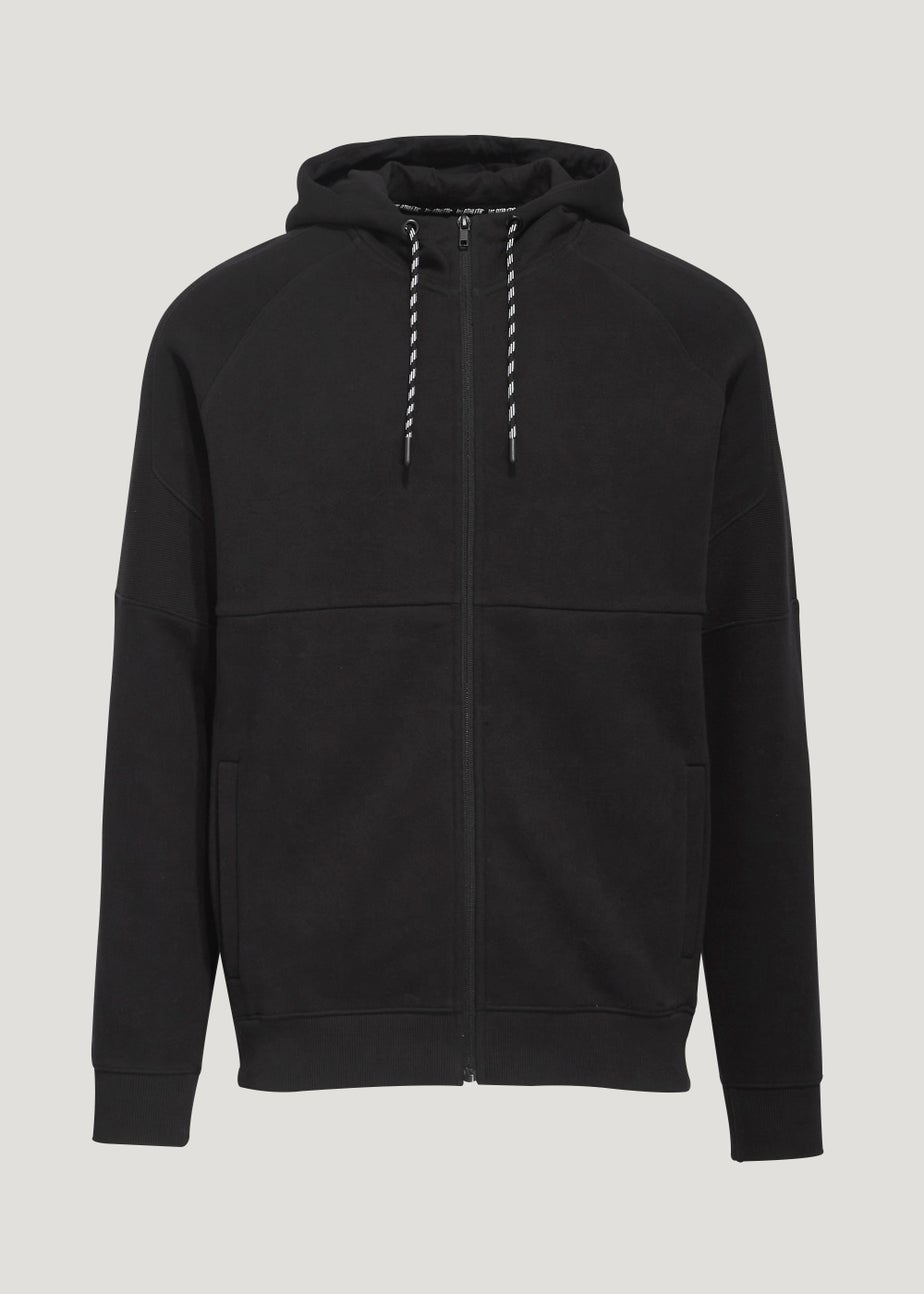 US Athletic Black Military Zip Up Hoodie