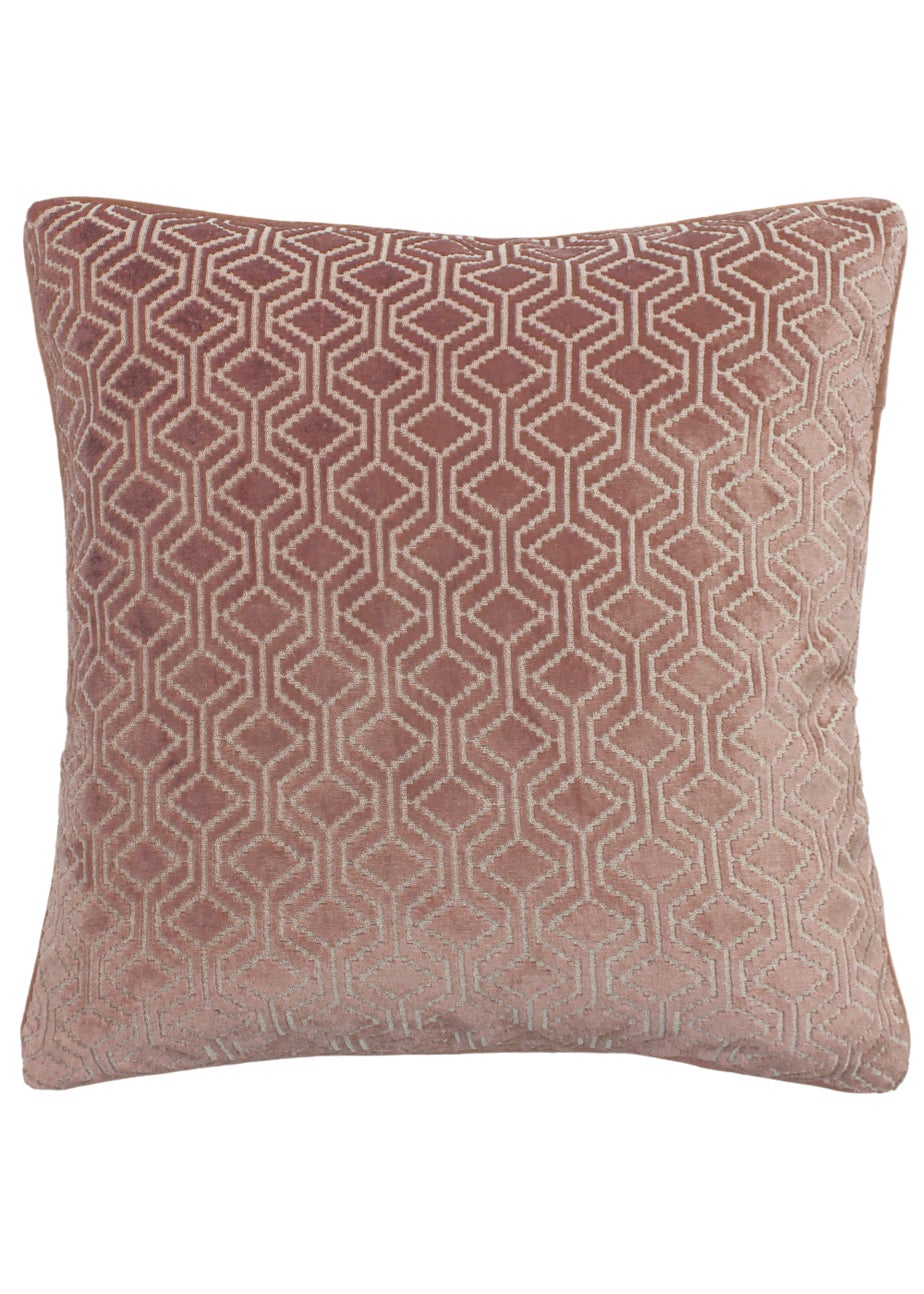 Paoletti Avenue Velvet Jacquard Cushion (45cm x 45cm x 8cm)