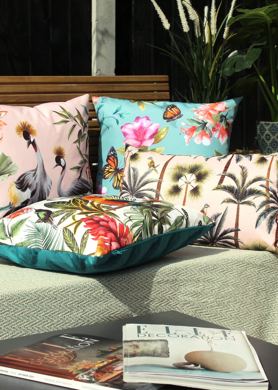 Evans Lichfield Butterflies Outdoor Filled Cushion (43cm x 43cm x 8cm)