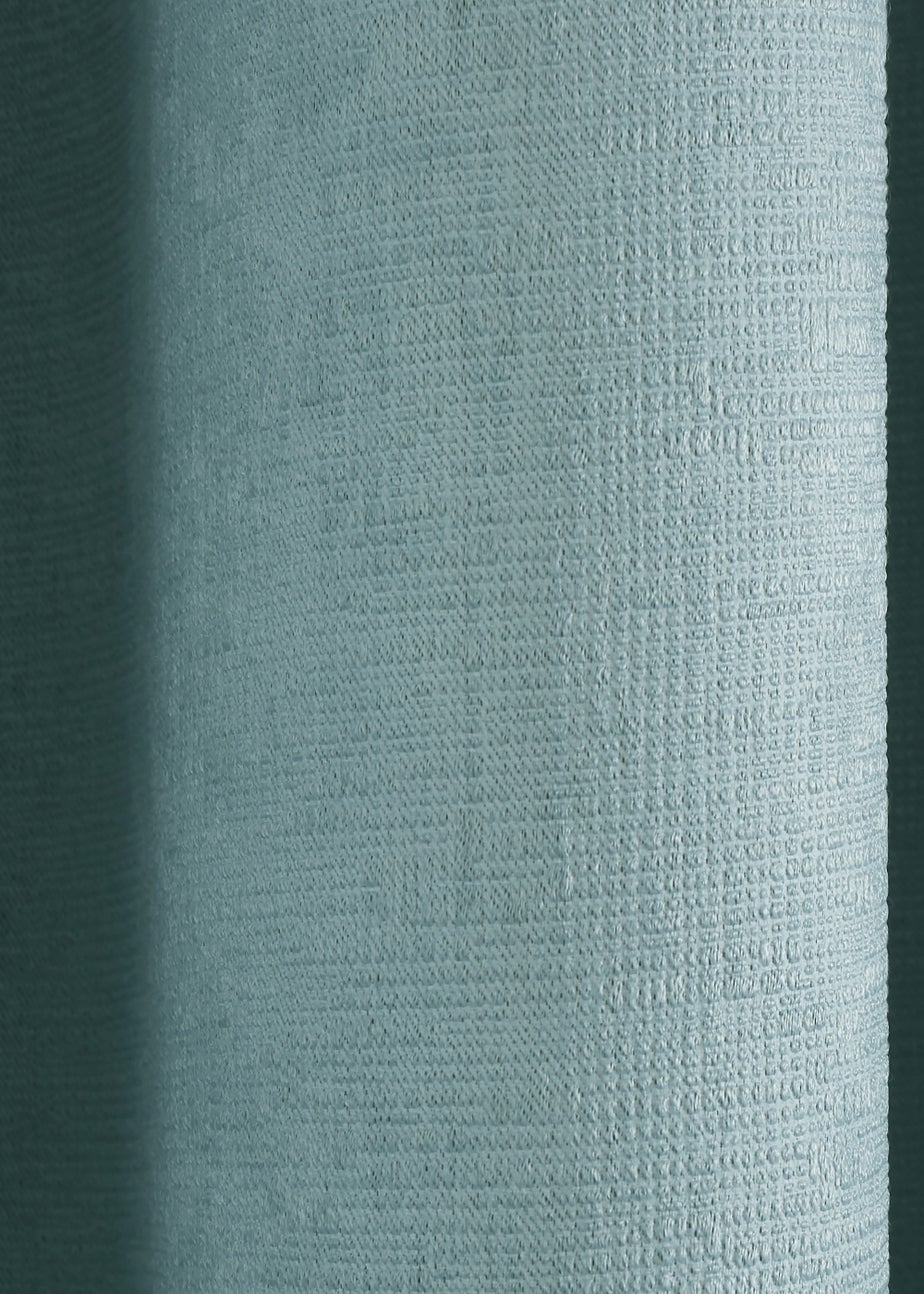 Fusion Strata Dimout Blue Eyelet Curtains