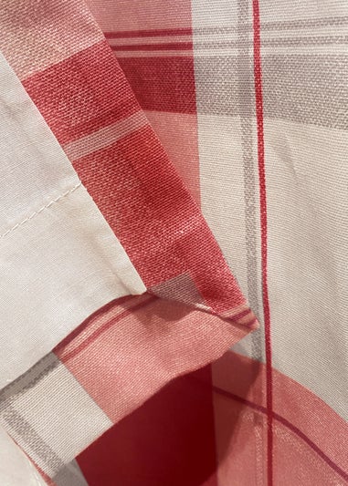 Fusion Balmoral Check Red Eyelet Curtains