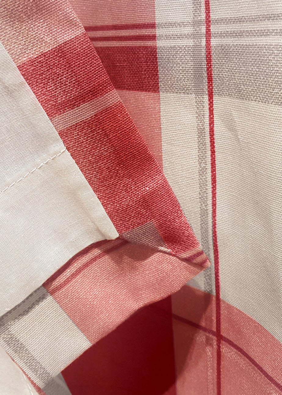 Fusion Balmoral Check Red Eyelet Curtains