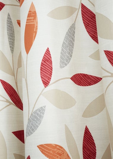 Fusion Beechwood Red Eyelet Curtains