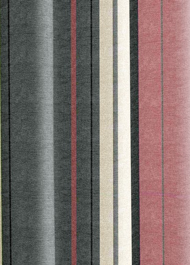 Fusion Whitworth Stripe Pink Eyelet Curtains