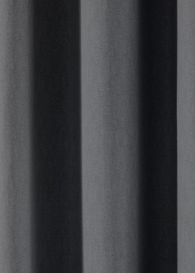 Fusion Sorbonne Grey Eyelet Curtains