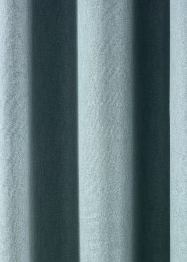 Fusion Sorbonne Duck Egg Blue Eyelet Curtains