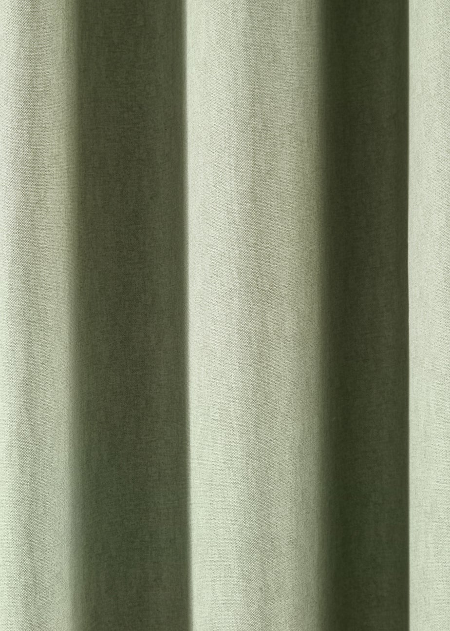Fusion Sorbonne Green Eyelet Curtains