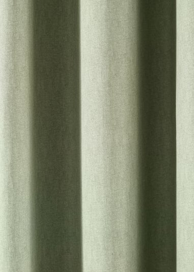 Fusion Sorbonne Green Eyelet Curtains