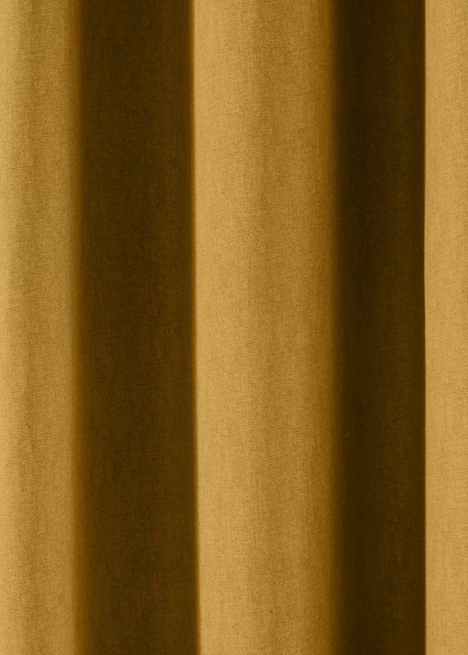 Fusion Sorbonne Yellow Eyelet Curtains