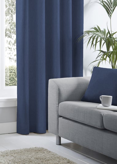 Fusion Sorbonne Navy Filled Cushion (43cm x 43cm)