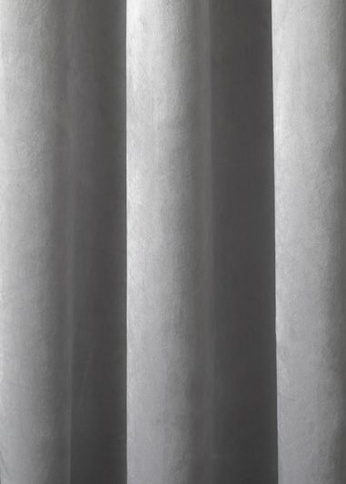 Laurence Llewelyn-Bowen Montrose Velvet Blackout Silver Eyelet Curtains