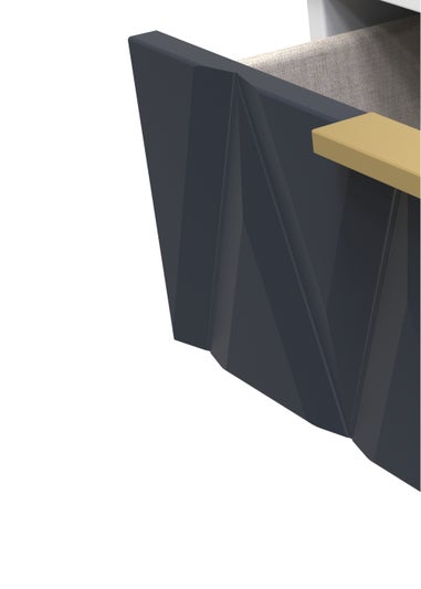 Swift Prism 1 Drawer Bedside Table (41cm x 39.5cm x 45cm)