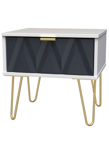 Swift Prism 1 Drawer Bedside Table (41cm x 39.5cm x 45cm)