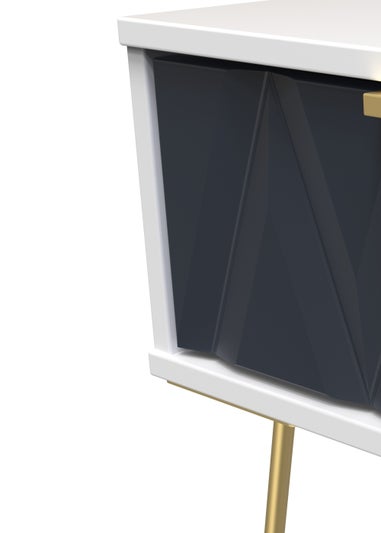 Swift Prism 1 Drawer Bedside Table (41cm x 39.5cm x 45cm)