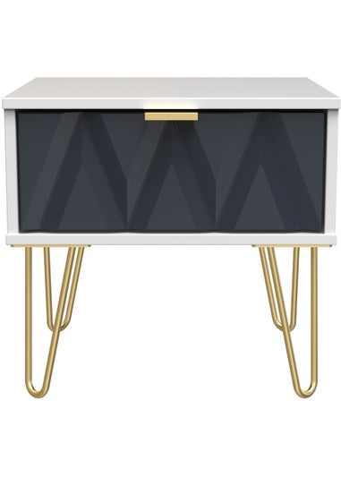 Swift Prism 1 Drawer Bedside Table (41cm x 39.5cm x 45cm)