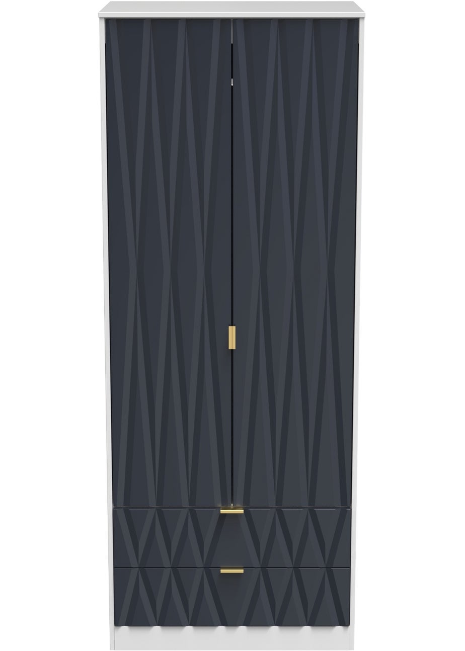 Ready Assembled Prism 2 Door 2 Drawer Wardrobe