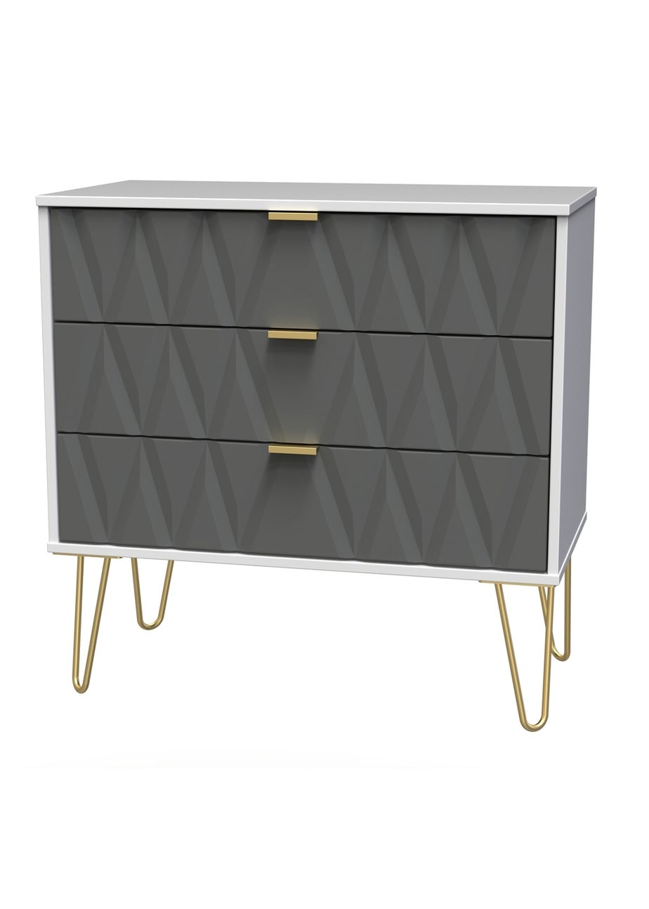 Ready Assembled Prism 3 Drawer Chest