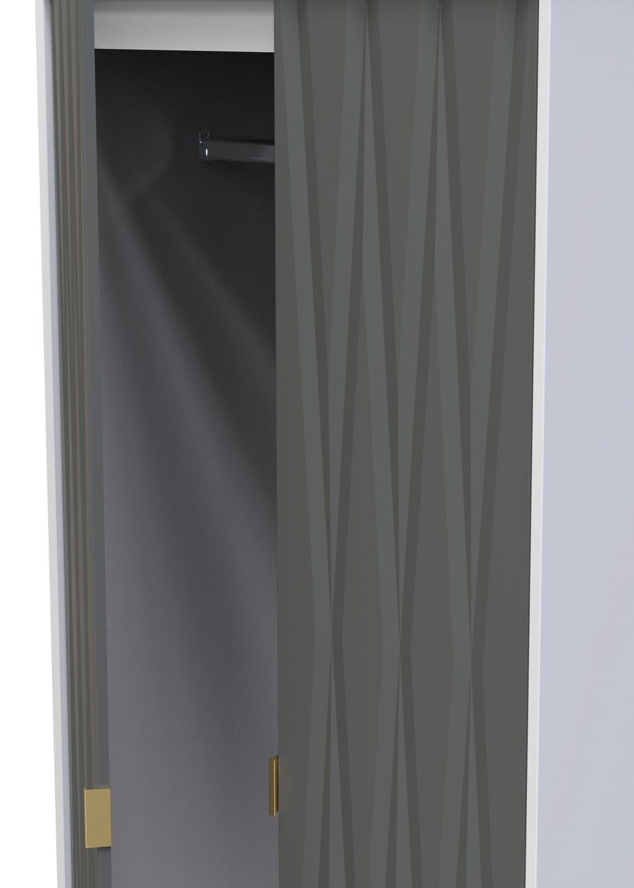 Ready Assembled Prism 2 Door 2 Drawer Wardrobe