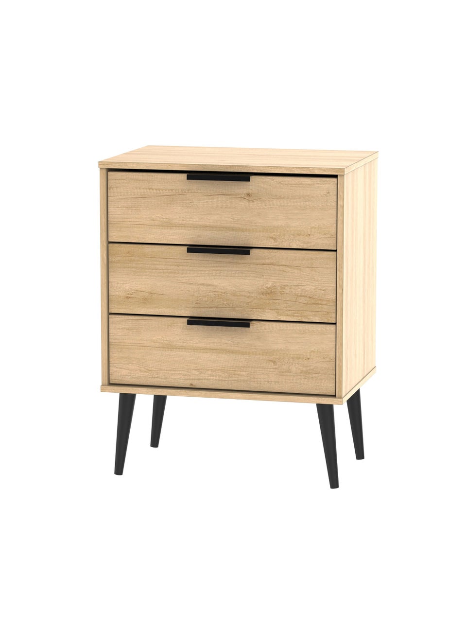 Ready Assembled Milano 3 Drawer Midi Chest