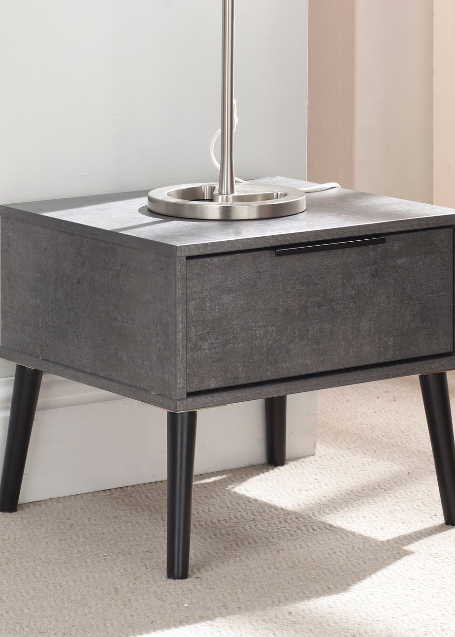 Swift Milano 1 Drawer Bedside Table (41cm x 39.5cm x 45cm)
