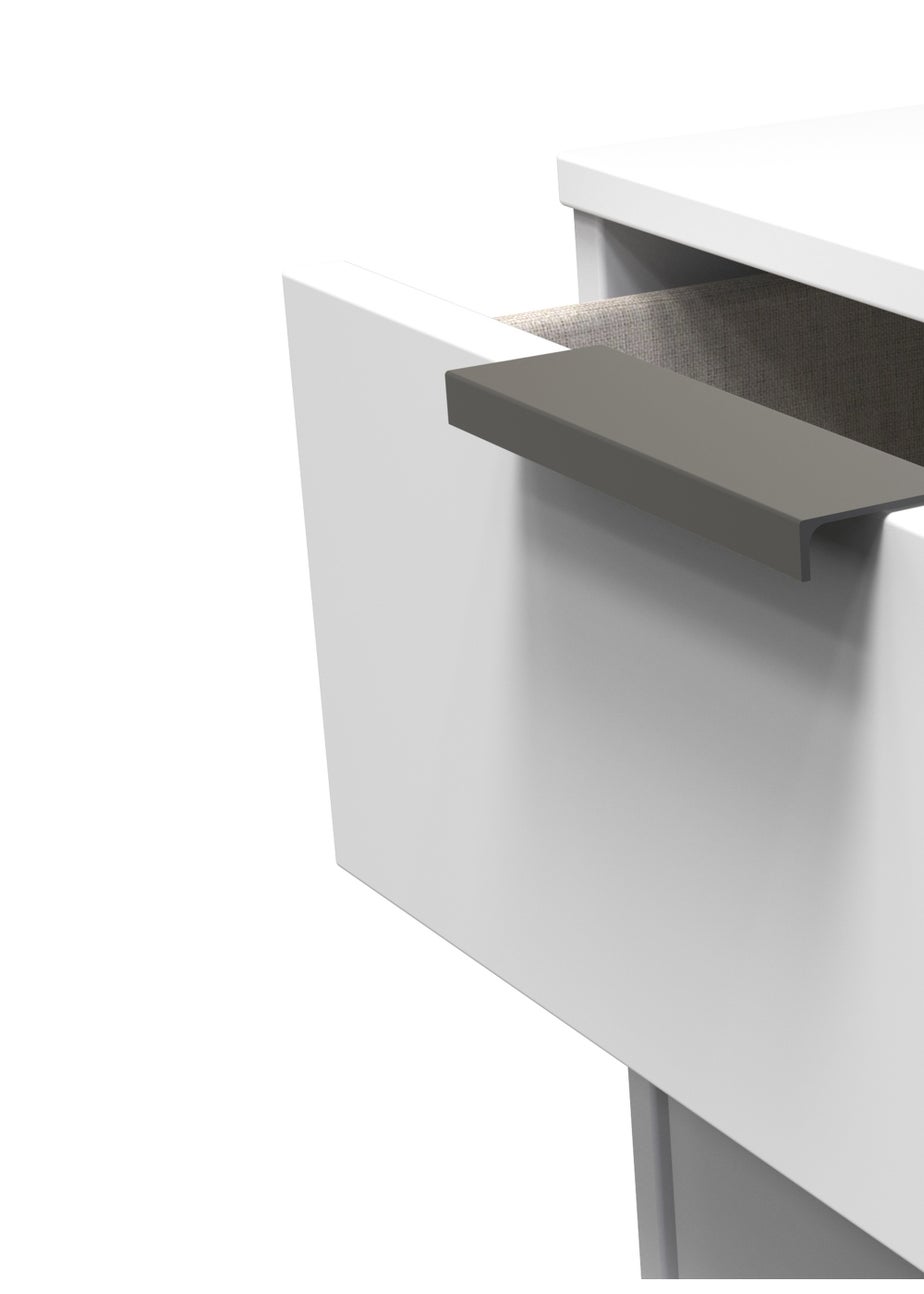 Swift Milano 2 Drawer Bedside Table (50.5cm x 41.5cm x 39.5cm)