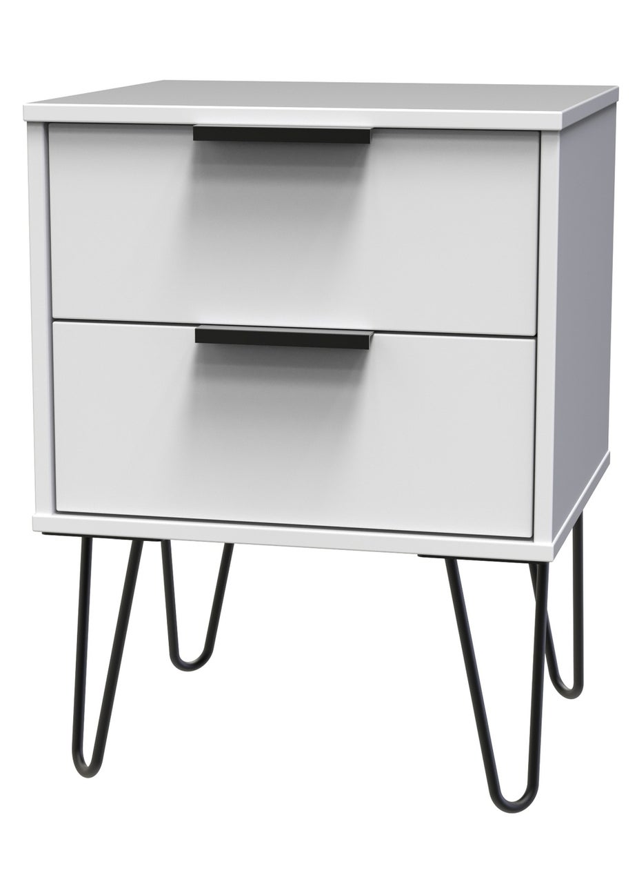 Swift Milano 2 Drawer Bedside Table (50.5cm x 41.5cm x 39.5cm)