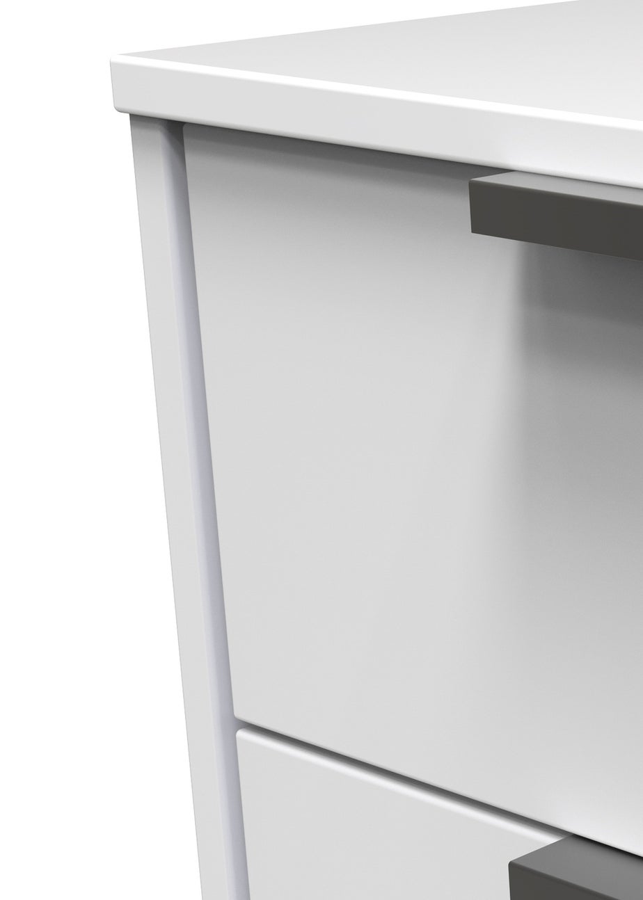 Swift Milano 2 Drawer Bedside Table (50.5cm x 41.5cm x 39.5cm)