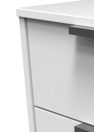 Swift Milano 2 Drawer Bedside Table (50.5cm x 41.5cm x 39.5cm)