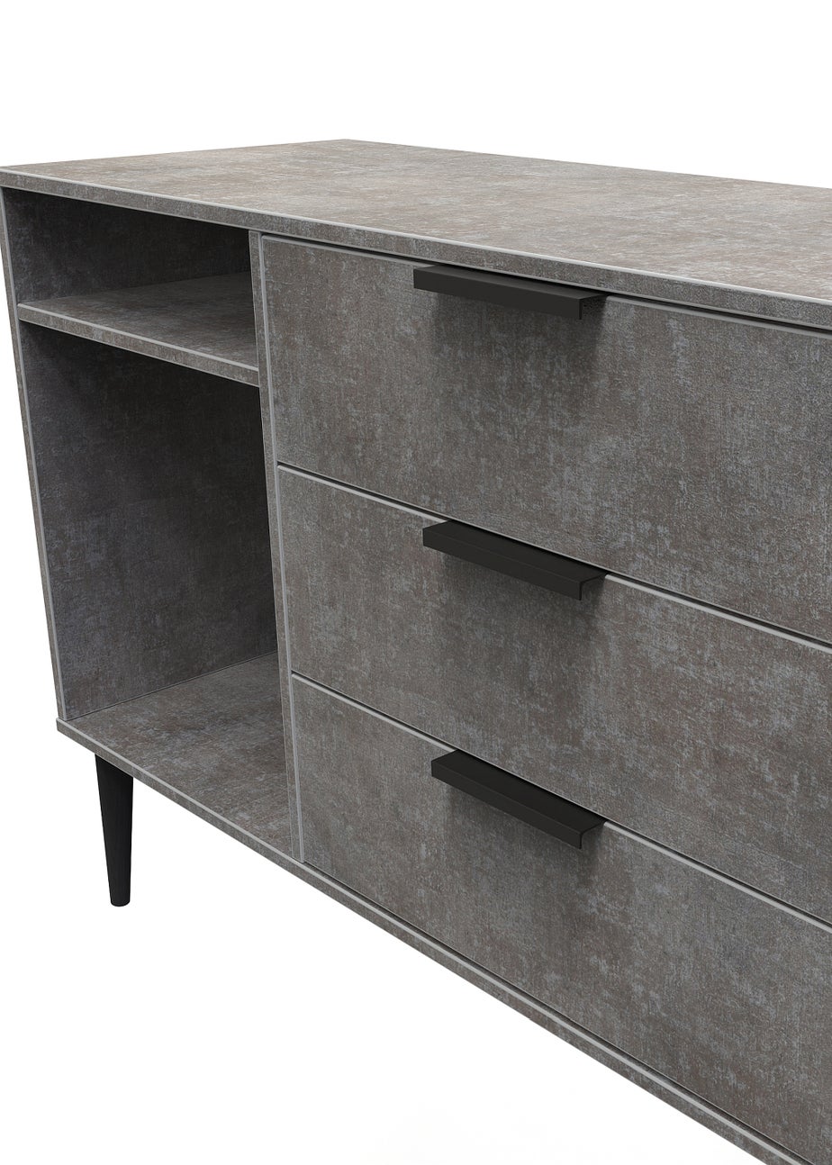 Swift Milano 3 Drawer TV Unit (74cm x 39.5cm x 97cm)
