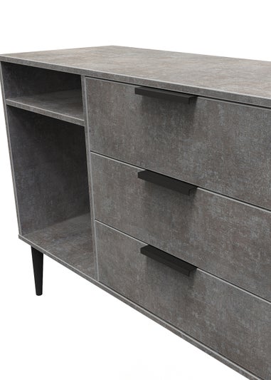 Swift Milano 3 Drawer TV Unit (74cm x 39.5cm x 97cm)
