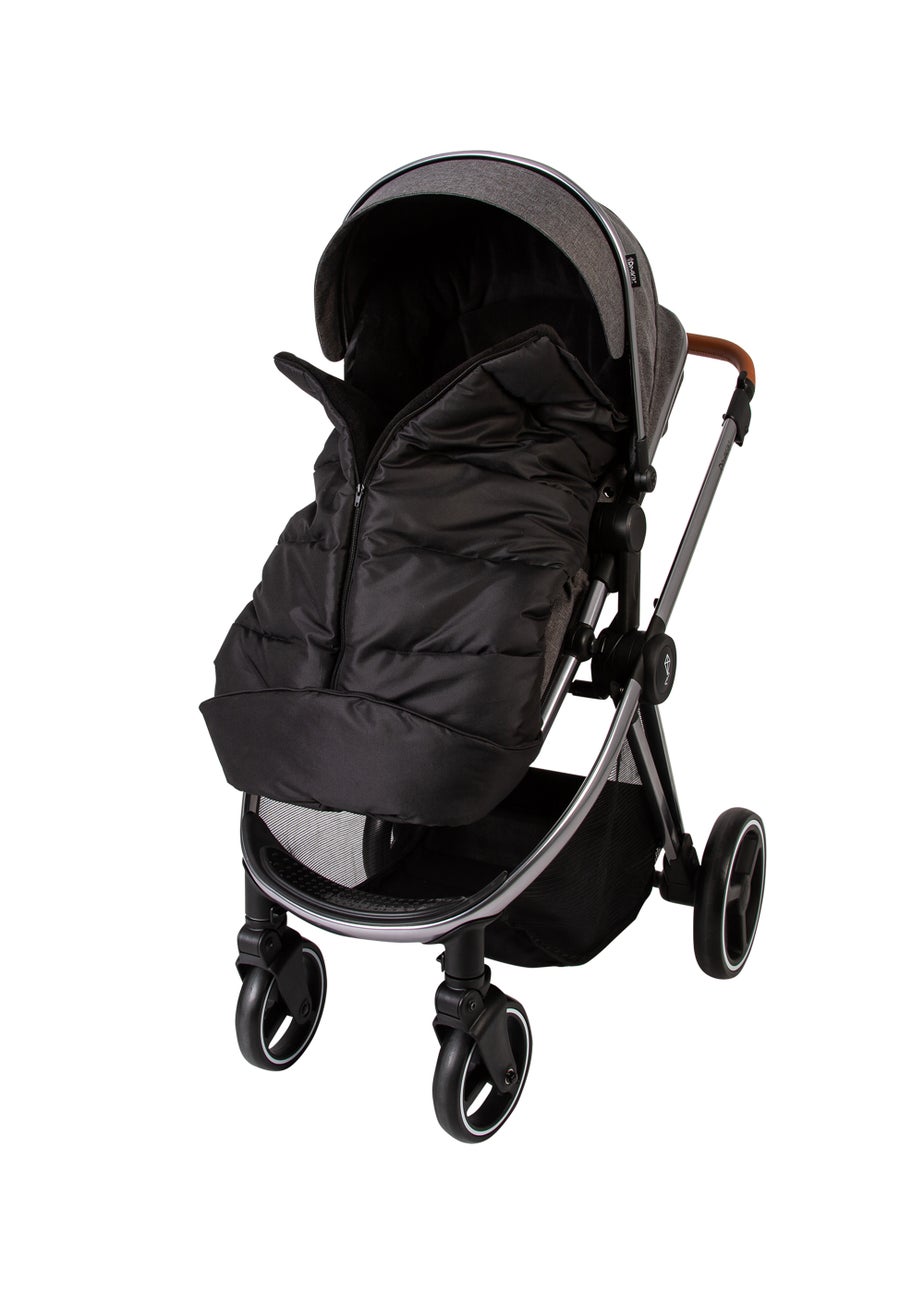 Red Kite Black Junior Fleece Stroller Footmuff (98cm x 45cm x 5cm)