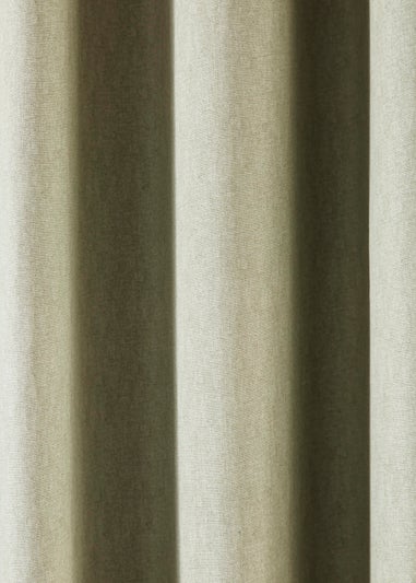 Fusion Dijon Blackout Green Pencil Pleat Curtains