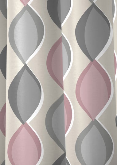 Fusion Lennox Pink Eyelet Curtains