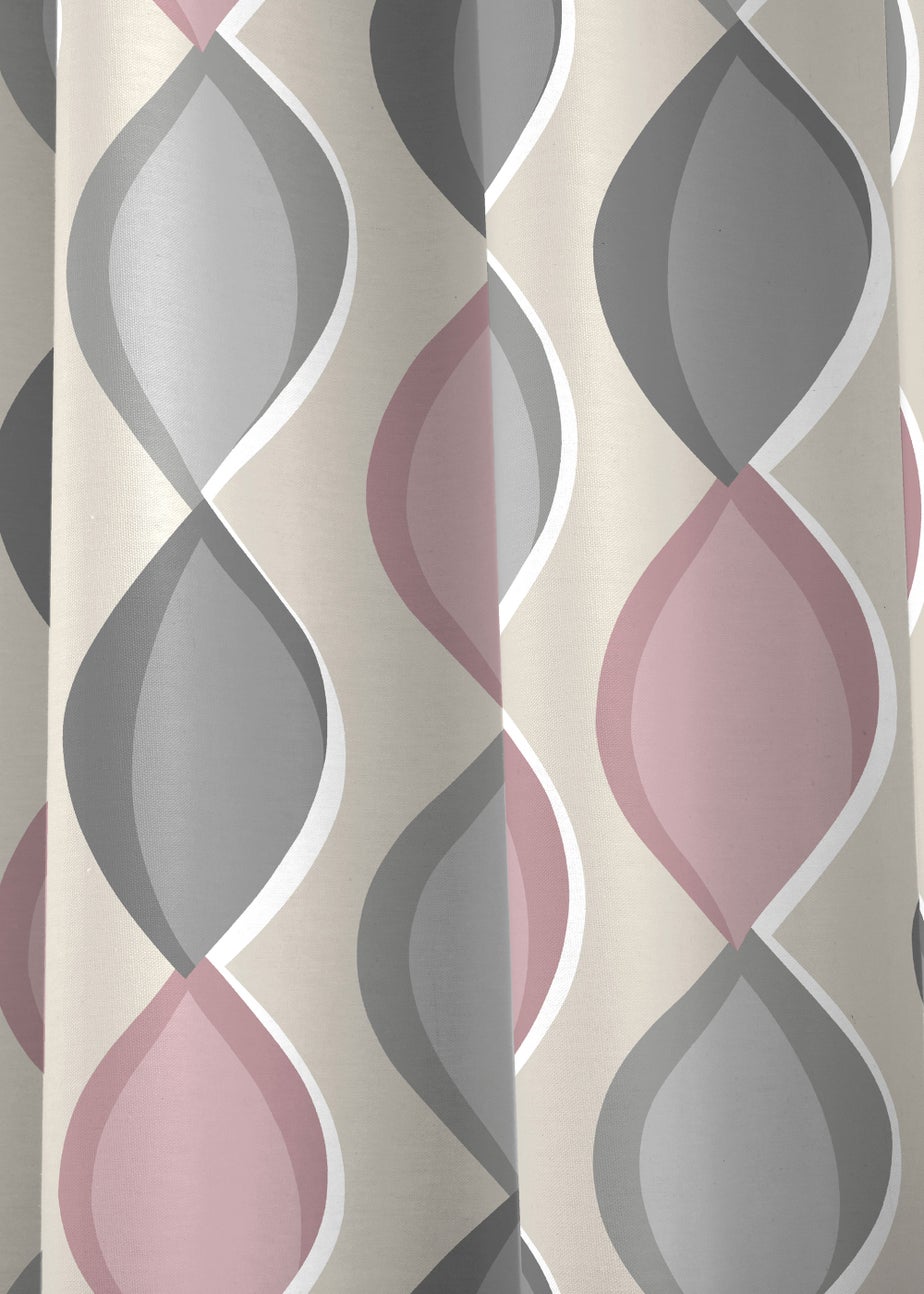 Fusion Lennox Pink Eyelet Curtains