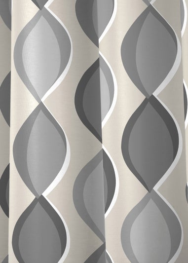 Fusion Lennox Grey Eyelet Curtains