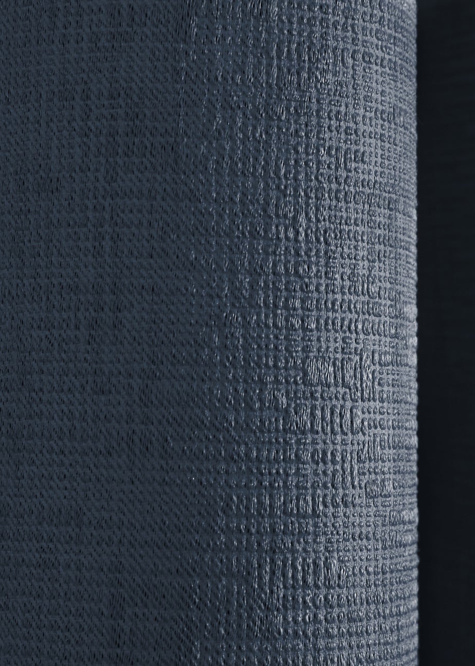 Fusion Strata Dimout Navy Eyelet Curtains