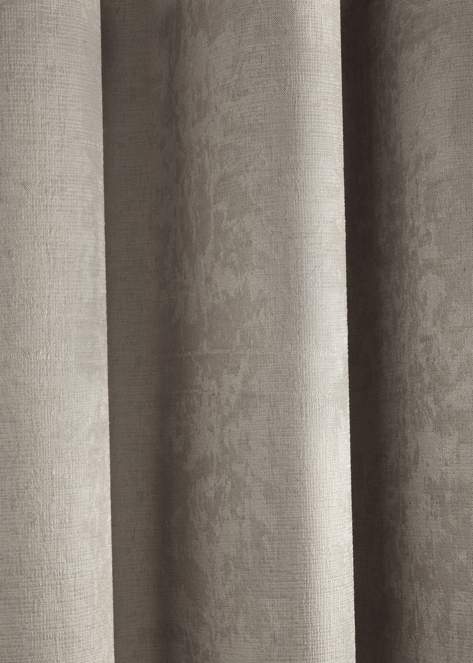 Fusion Strata Dimout Natural Eyelet Curtains
