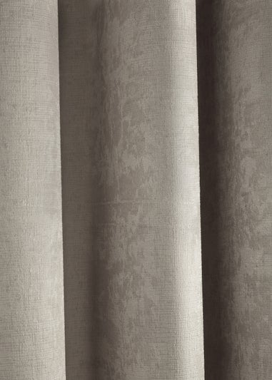 Fusion Strata Dimout Natural Eyelet Curtains